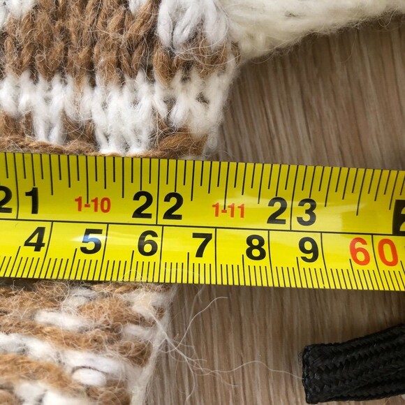 Knox Rose Women's Super Soft White and Brown Mock Turtleneck Pullover Sweater M - Picture 7 of 9